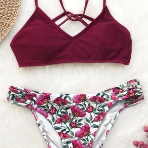 Cupshe Beloved Rose Bikini